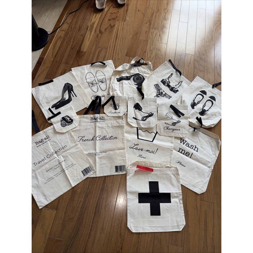 Bag All Packing Bags Drawstring Close Set Of 13 Never Used. 4533 All Sizes